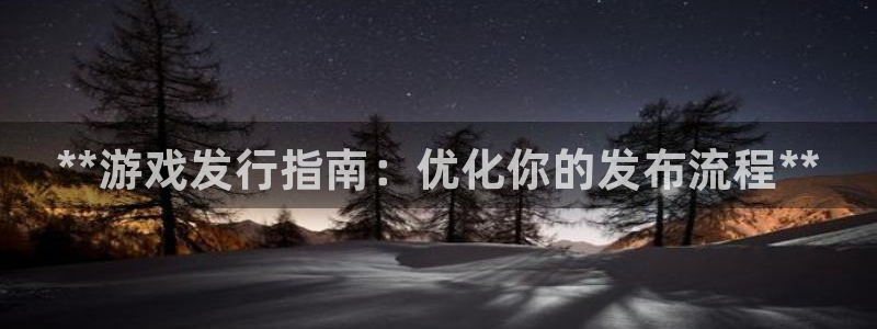 天辰平台用户：**游戏发行指南：优化你的发布流程**